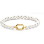 Bracelets de perles Ti Sento dorés en argent à perles look fashion pour femme 