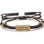 Bracelets porte-bonheurs dorés à perles personnalisés look asiatique 