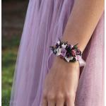 Bracelets de demoiselle d'honneur rose pastel en bois style bohème 
