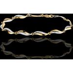 Bracelet Torsade - 22 diamants - or blanc et or jaune 18 carats