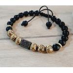 Bracelets dorés en acier inspirations zen shamballa style bohème pour femme 