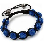 Bracelets de perles Avalaya bleu roi en cristal à perles look casual pour femme 