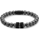 Bracelets de perles Lucléon noirs en acier à perles pour homme 