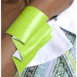 Bracelets manchette vert fluo en cuir 