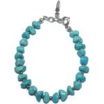 Bracelets de perles turquoise en argent à perles look vintage 