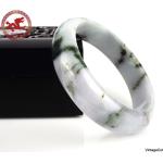 Bracelets vert jade à motif fleurs look vintage pour femme 