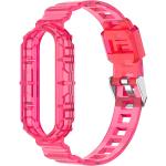 Bracelets de montre Avizar rose fluo en silicone 