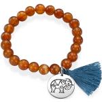 Bracelets de perles argentés en argent à perles à motif éléphants personnalisés pour femme 