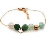 Bracelet Zag Perles Vert D'eau