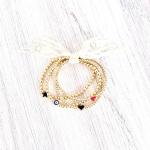 Bracelets de perles de mariage dorés en or à perles 14 carats personnalisés 