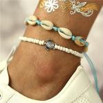 Bracelets de perles argentés à perles à motif tortues look fashion pour femme 