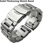 Bracelets de montre gris acier en acier en acier en promo 