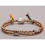 Bracelets multicolores à motif Bouddha tibétains look asiatique pour femme 