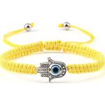 Bracelets de perles jaunes à perles personnalisés look asiatique pour homme 