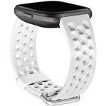 Bracelets de montre Fitbit Versa™ blancs en aluminium look sportif en silicone 