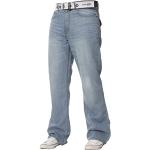 Jeans larges bleues claires délavés Taille XS W34 look fashion pour homme 