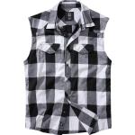 Brandit Checkshirt Chemise sans manches, noir-blanc, taille 5XL