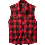Brandit Checkshirt Chemise sans manches, noir-rouge, taille 6XL