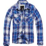 Chemises Brandit bleus foncé à logo en flanelle Taille XXL look fashion pour homme 