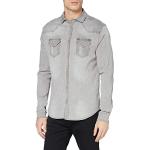 Chemises en jean Brandit grises col kent Taille 4 XL look fashion pour homme 