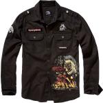 Chemises Brandit noires imprimées Iron Maiden Taille S look fashion pour homme 