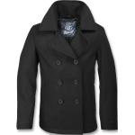 Brandit Pea Coat, veste en textile 4XL Noir Noir