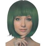 Perruques vert foncé en polyester look fashion pour femme 