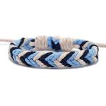 Bracelets bleus en chanvre fantaisie look fashion pour fille 