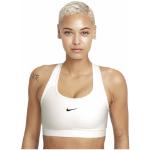 Brassières de sport Nike Swoosh blanches respirantes sans coutures Taille XS pour femme en promo 