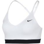 Brassières de sport Nike blanches en fil filet à bretelles ajustables dos nageur discipline yoga Taille XS soutien minimum pour femme en promo 