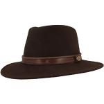 Chapeaux Fedora marron en feutre 55 cm Taille L classiques pour homme 