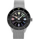 Bracelets de montre Breitling Superocean II 42 noirs en acier seconde main pour homme 