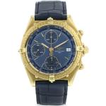 Montres Breitling Chronomat bleu marine en or jaune seconde main pour homme 