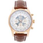 Montres Breitling Transocean blanches en or rose 18 carats seconde main pour homme 