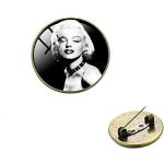 Broches en argent de mariage argentées en métal Marilyn Monroe fait main classiques pour femme 