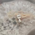 Bracelets breloques argentés en argent à motif lions look vintage pour enfant 