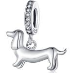 Bracelets de perles gris plomb en argent à perles à motif chiens en lot de 1 look fashion pour enfant 