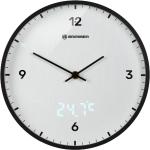 BRESSER MyTime LEDsec Horloge murale 24 cm avec affichage de la température (blanc)