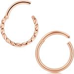 Piercings anneau roses en acier chirurgical look fashion en promo 