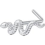 Piercings anneau pour la fête des mères argentés en acier à motif serpents en lot de 1 look fashion en promo 