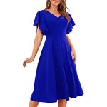 Robes vintage années 50 de mariage bleu roi en polyamide mi-longues Taille M look Pin-Up pour femme 