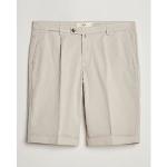 Briglia 1949 Pleated Cotton Shorts Beige