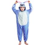Brinny Pyjama pour Enfants Cartoon Cosplay Costumes Onesie en Flanelle Animaux Noël Siamois Blue - 110