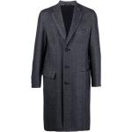 Brioni manteau en laine à simple boutonnage - Bleu
