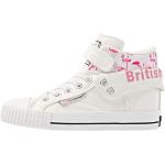 Chaussures de sport British Knights blanches en caoutchouc à motif flamants roses Pointure 21 look fashion pour fille 