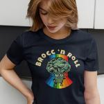 Chemises à motif USA imprimées look Rock pour femme 