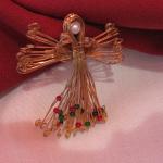 Broches pour fêtes de Noël rouges à perles anciennes look vintage pour femme 