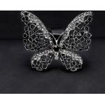 Broches en cristal à strass à motif papillons en strass look fashion pour femme 