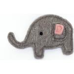Broches grises en feutre à motif éléphants pour femme 