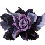 Broches fleur de mariage violettes en cuir pour femme 